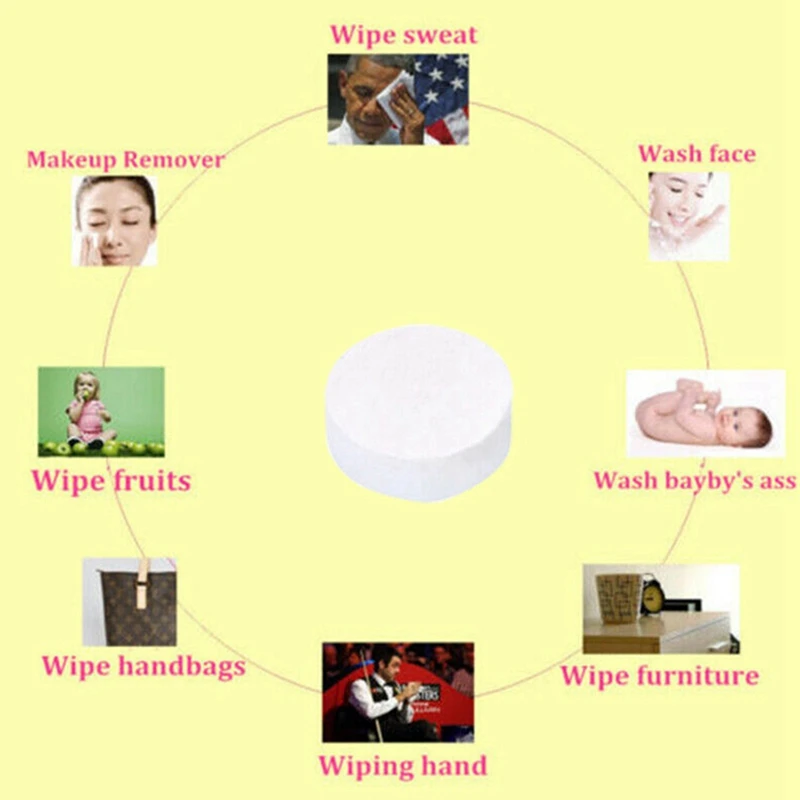 ABGR-500Pcs Disposable Compressed Towels Tablet Capsules Washcloth Travel Camping