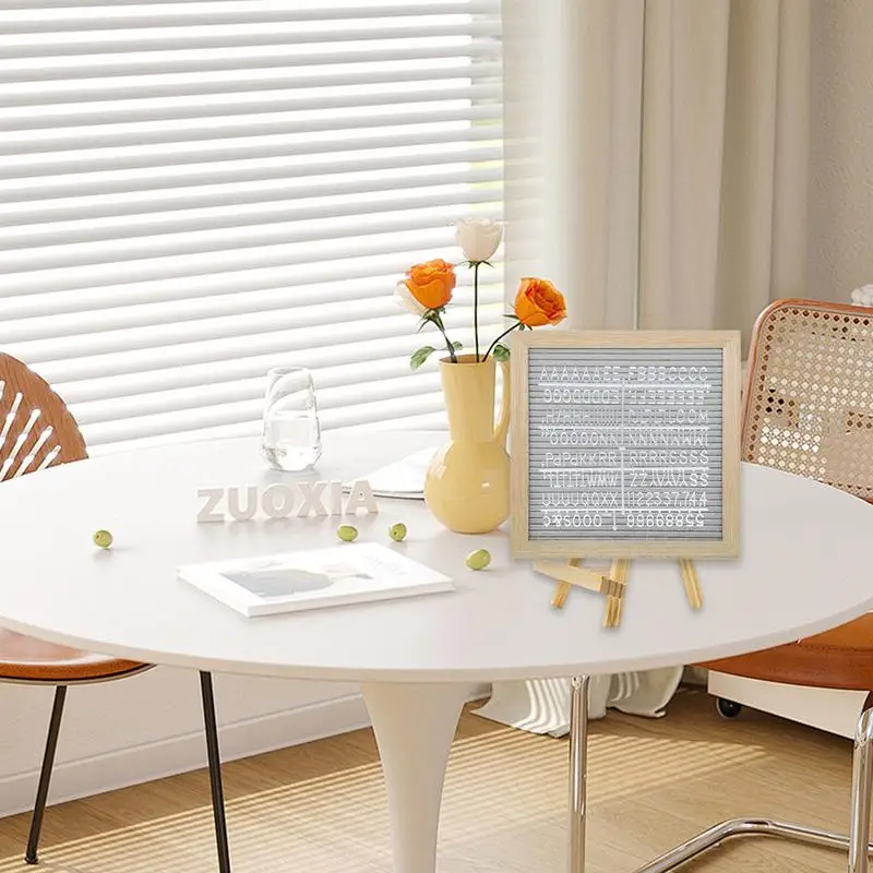 Tablero de letras de fieltro, tablero de mensajes pequeño de madera, decoración de primer día de escuela a la moda, letrero de mensaje estable para el trabajo en el hogar