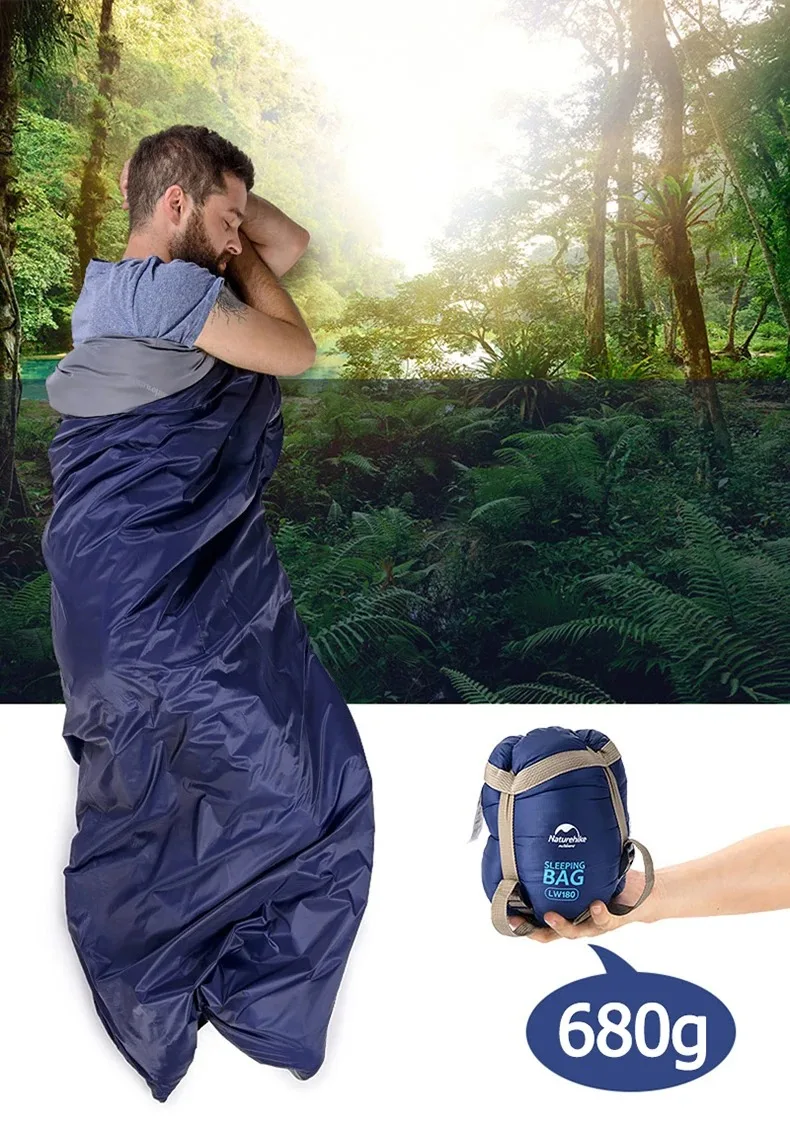 Naturehike LW180 Schlafsack Ultraleicht 3 Jahreszeiten Frühling Sommer Schlafsack für Outdoor Wandern Camping – Detail 1