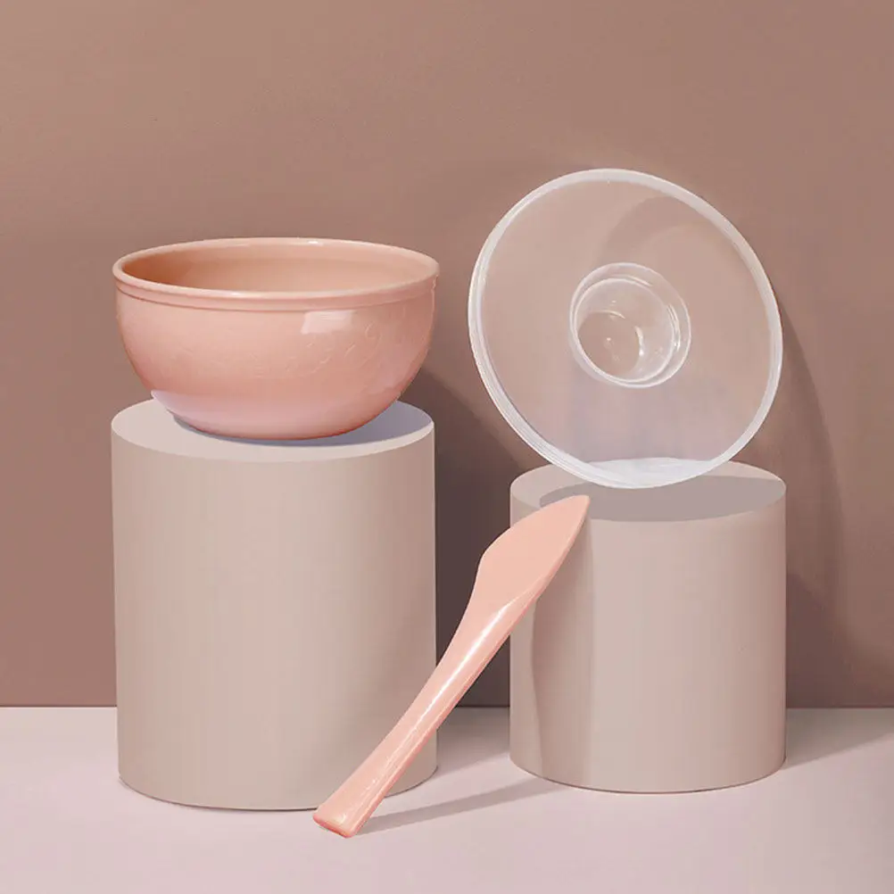 

2Sets Anti Drop Silicone Bowl with Stirring Rod Complete DIY Mask Mixing Kit for Facial Skin Care Routine Facial Mask Bowl