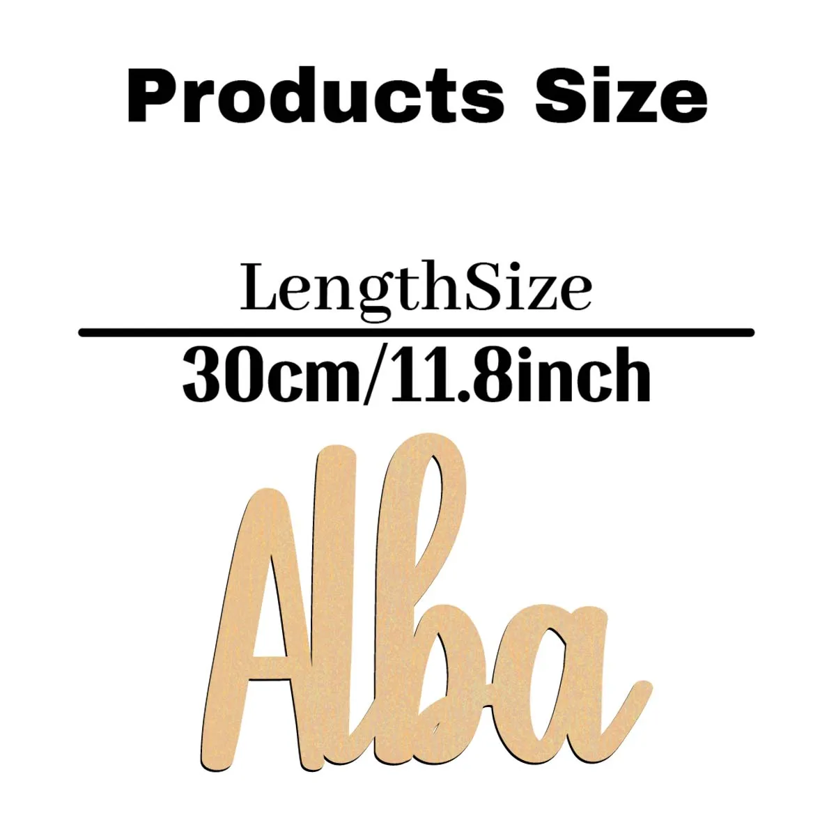 1PC Rustic Alba esempio Testo personalizzato Materiale in legno Targa in legno Cartello in legno Orientamento verticale Decorazione da appendere alla porta