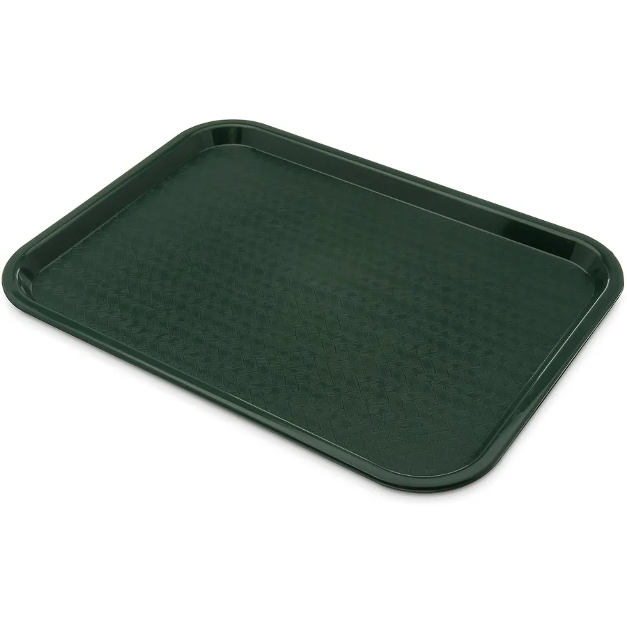 

Cafe Standard Plastic Cafeteria/Fast Food Tray, NSF Certified, BPA Free, 16" Length x 12" Width, Forest Green (Pack of 24)