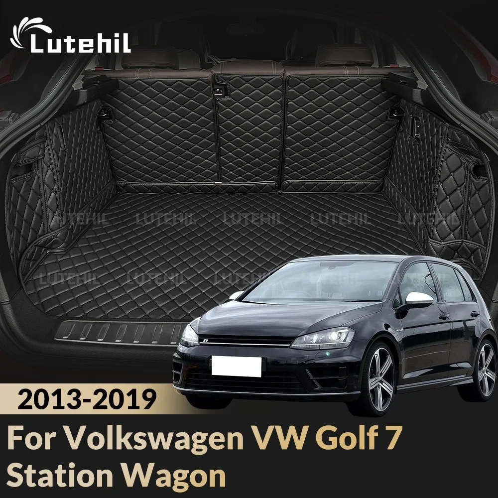 Cargo Liner For Volkswagen（VW） Golf 7 Station Wagon 2013-2019 18 17 16 Car Trunk Mats Carpet With Backrest Protectors Cargo Mats