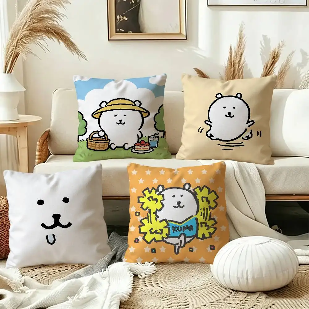 Japan Cute J-Joke B-Bear Office Cushion Pillowcase Car Cushion Cover45X45CM Lumbar Pillowcase Sofa Pillowcover