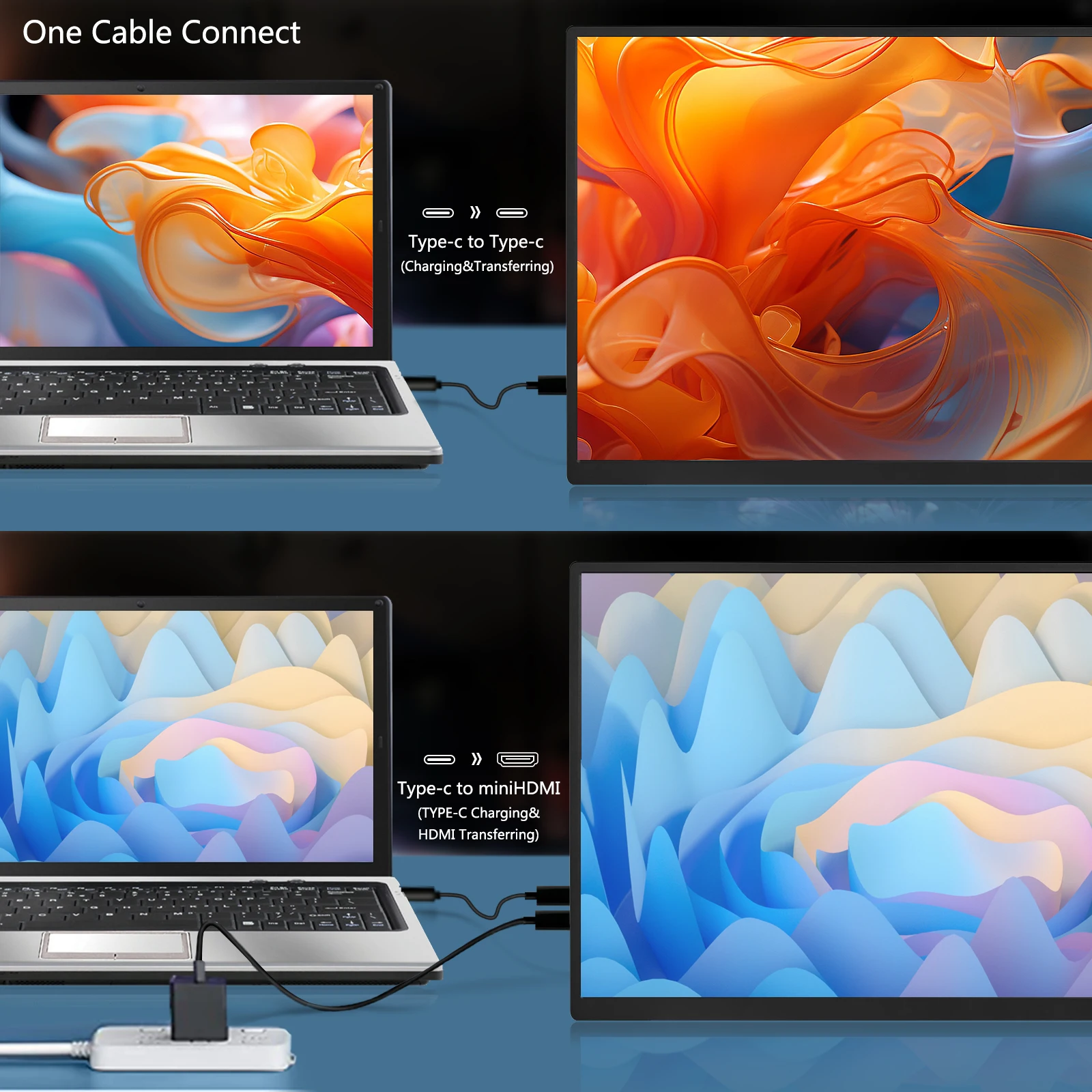 PS4, Switch, PC, Mac, Compatível, Monitor Portátil, IPS, 100% sRGB, 1080P, HDR, FHD, FreeSync, Dual HDMI, USB Tipo-C, Monitor, 18,5"