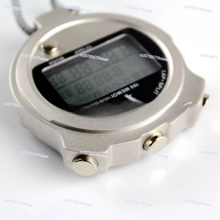 100F stopwatch, metal shell three-row 100-channel stopwatch, competition timing tool, electronic