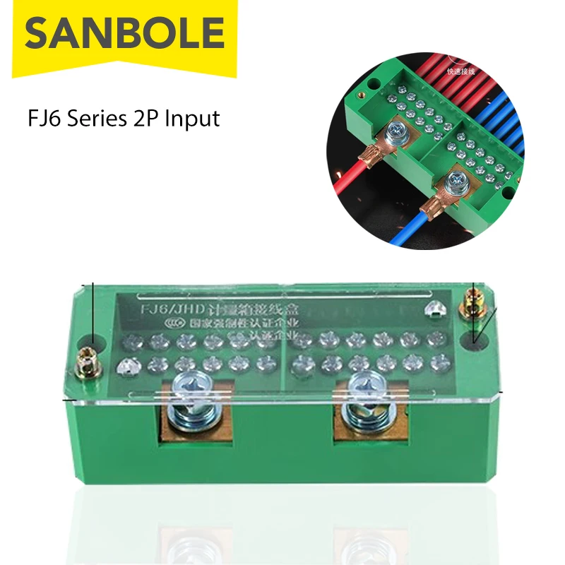 

FJ6 Series Two-in And More-out Wire Junction Terminal Box High-power Wiring Brass Conductor 660V