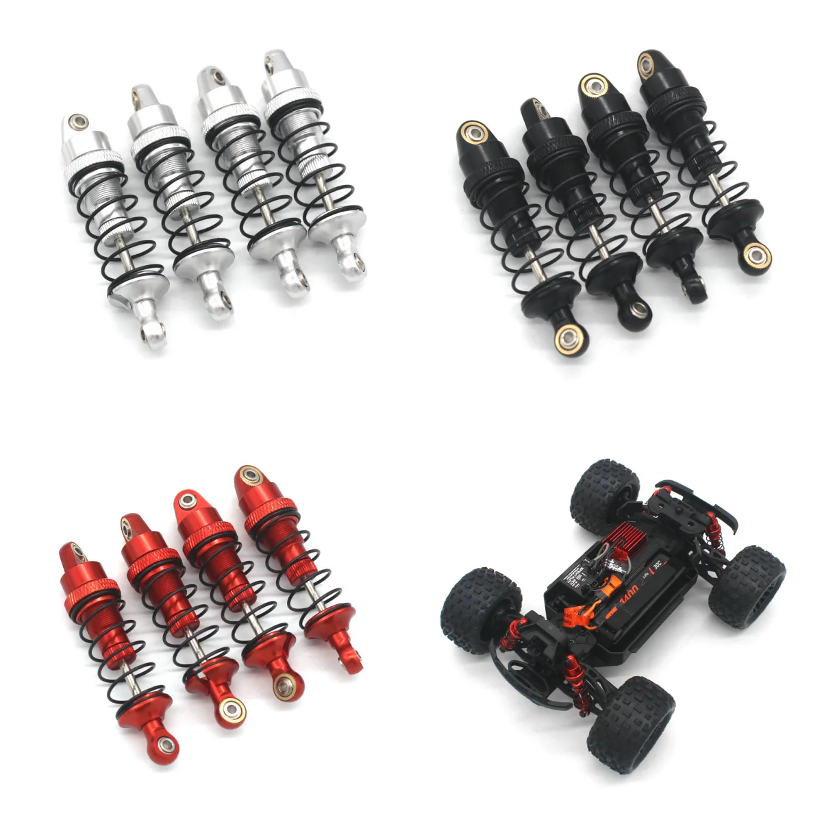 Metal Fittings Arrma 1/18 Granite Grom 1/16 QUAKE Typhon 1/14 Mini Mojave RC Remote Control Car Hydraulic Shock Absorber Parts