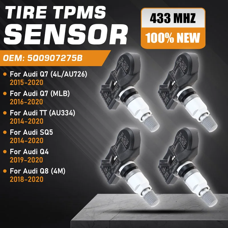 

1/4PCS TPMS For Audi Q7 4L 2015-2020 Audi TT MK3 Audi SQ5 2014-2020 Audi Q4 2019-2020 Audi Q8 2018-2020 Car Tire Pressure Sensor
