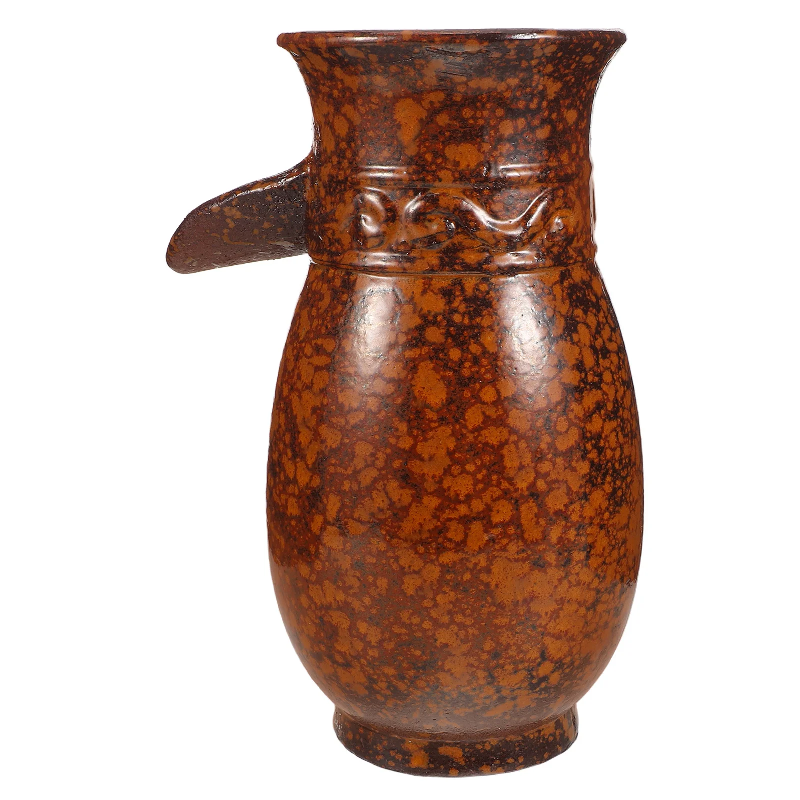 

Vintage Ceramic Jar Water Fountain Tabletop Garden Patio Indoor Outdoor Decor Rustic Vase DIY Fish Tank Decoration