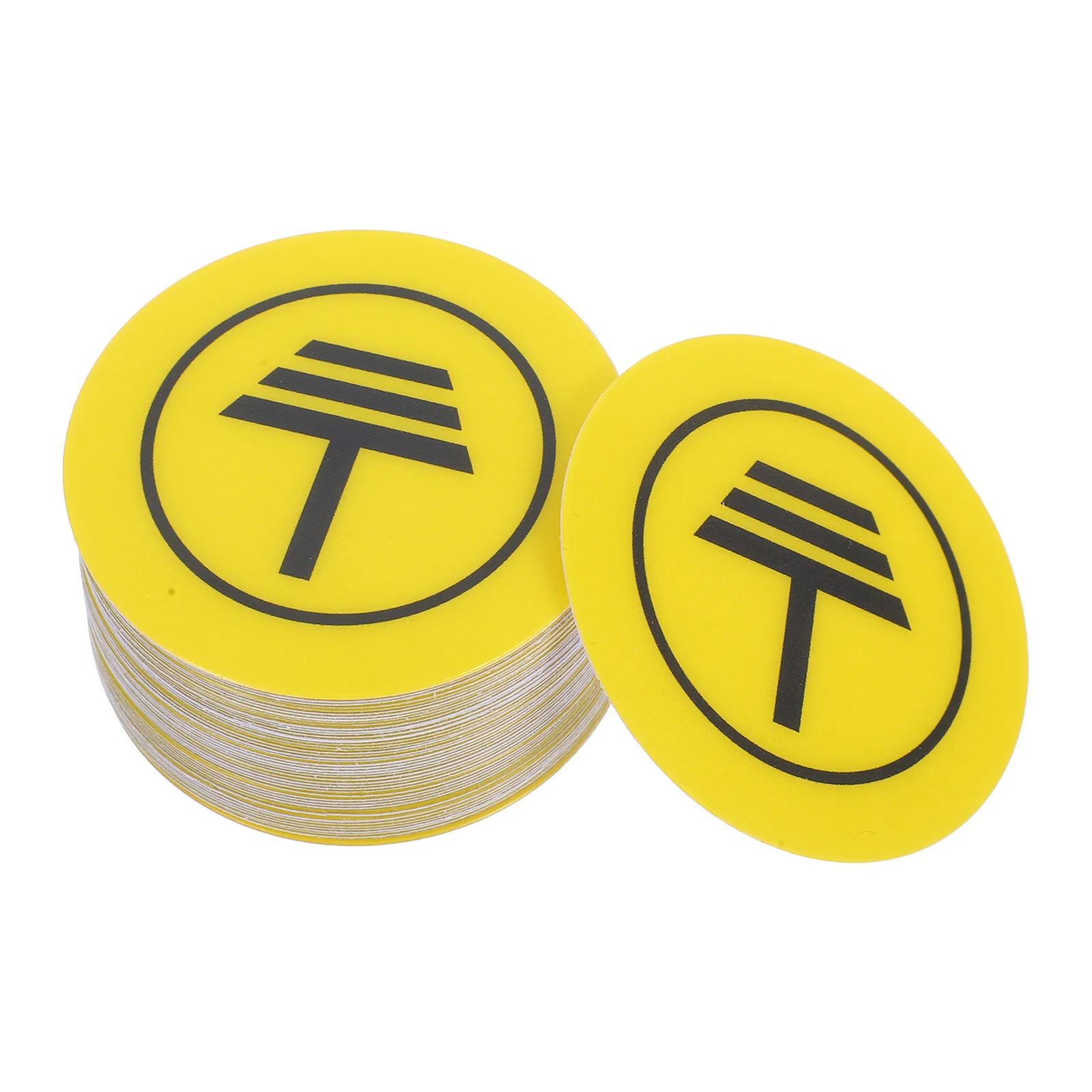 

50pcs Ground Terminal Sign PVC Electric Warning Stickers Fence Alert Signs Grounding Safety Earthing Triangle 5cm Reflective