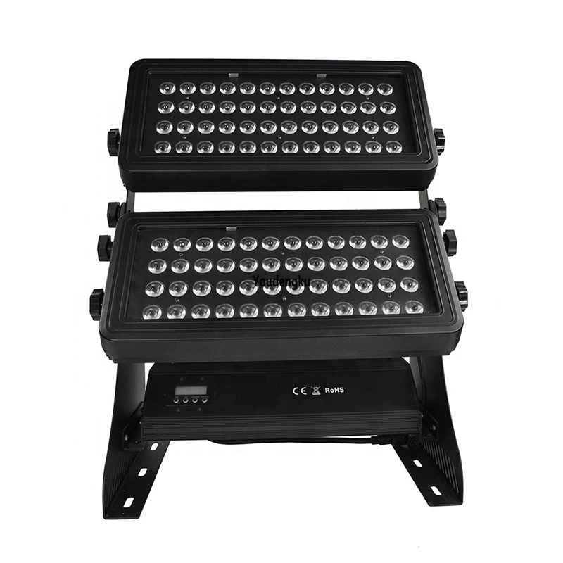 2pcs 96 x 18w 6 in 1 LEDs double head led wall wash light IP65 waterproof outdoor LED City Color rgbwa uv wall uplighter