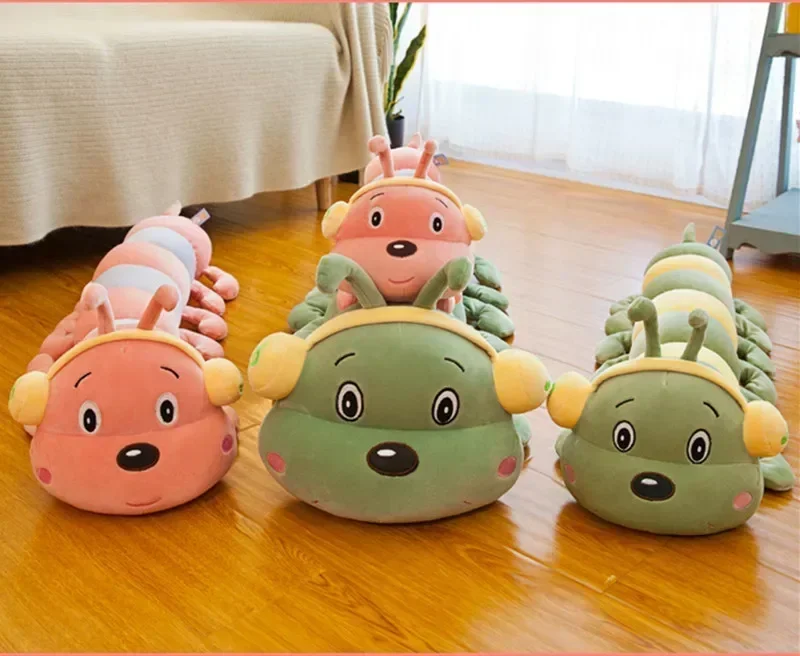 [Nuovo] 40 ~ 90 cm Colorato catoon bruco peluche bambola morbido e confortevole insetto cuscino di cotone verme bug modello divano auto cuscino regalo per bambini