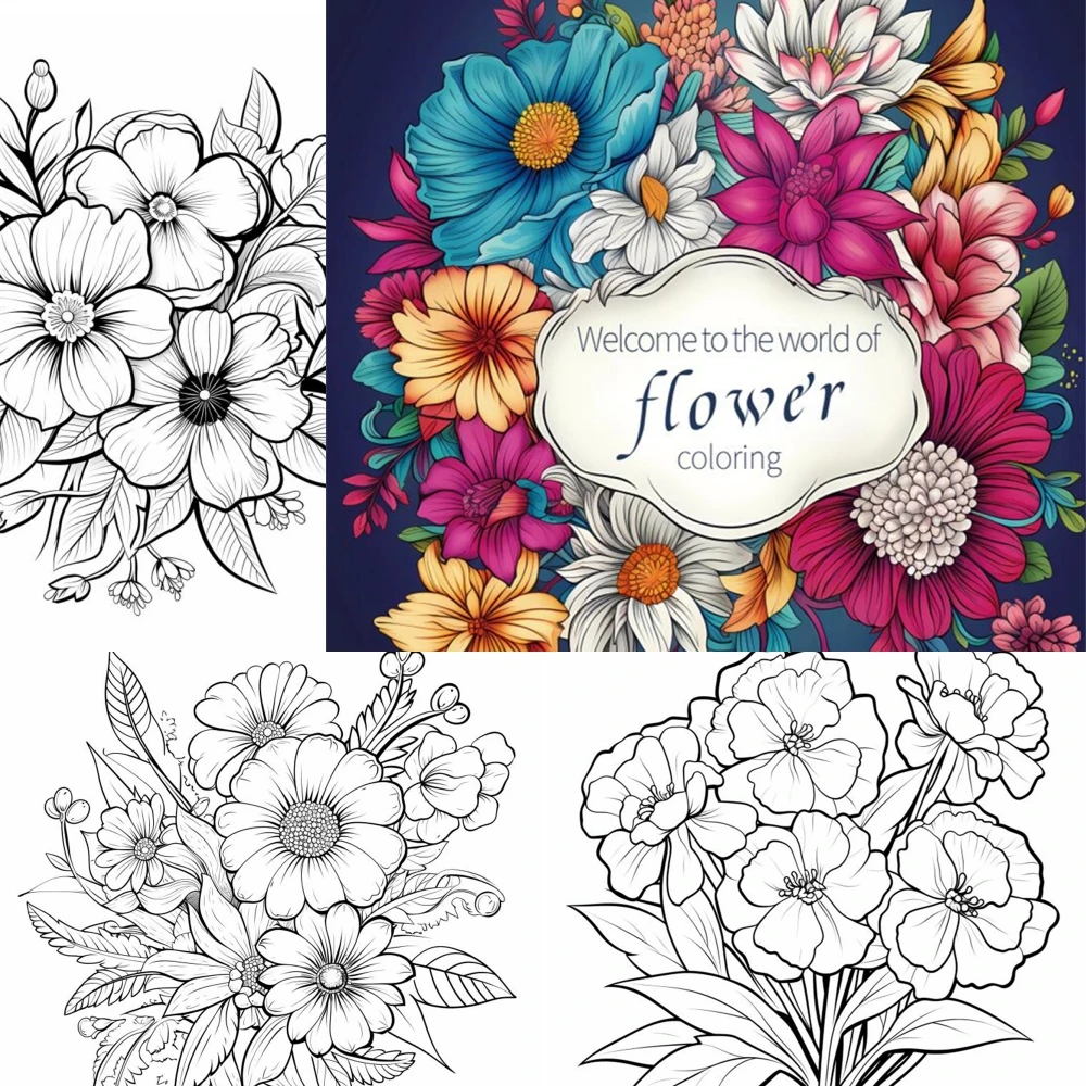 1pc Art Coloring Book 22 Page Coloring Books Gift For Birthday Party Relieve Stress Kill Time Graffiti Painting Drawing Art Book