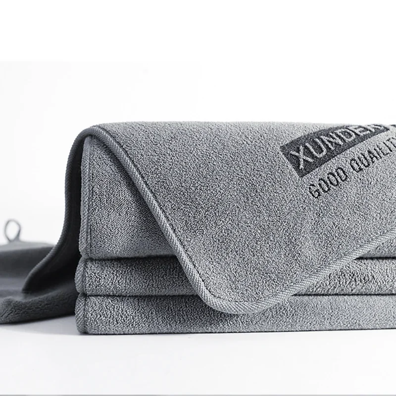 1/2PCS High-end Microfiber Car Wash Towel Soft Drying Cloth Car Body Towels Double Layer Plush Thicken Water Absorption Car Rag
