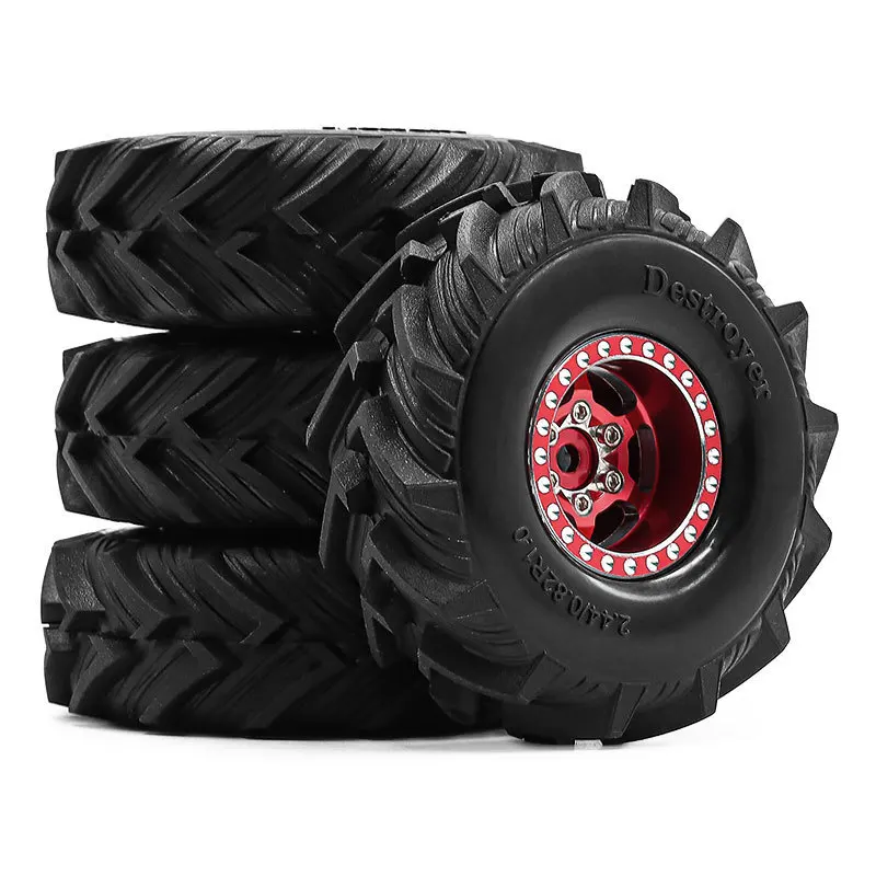 1.0-Polegada cubo de roda pneu escalada piso para 1/18 trx4m scx24 fms ascenso-18 rc carro atualização op acessórios peças