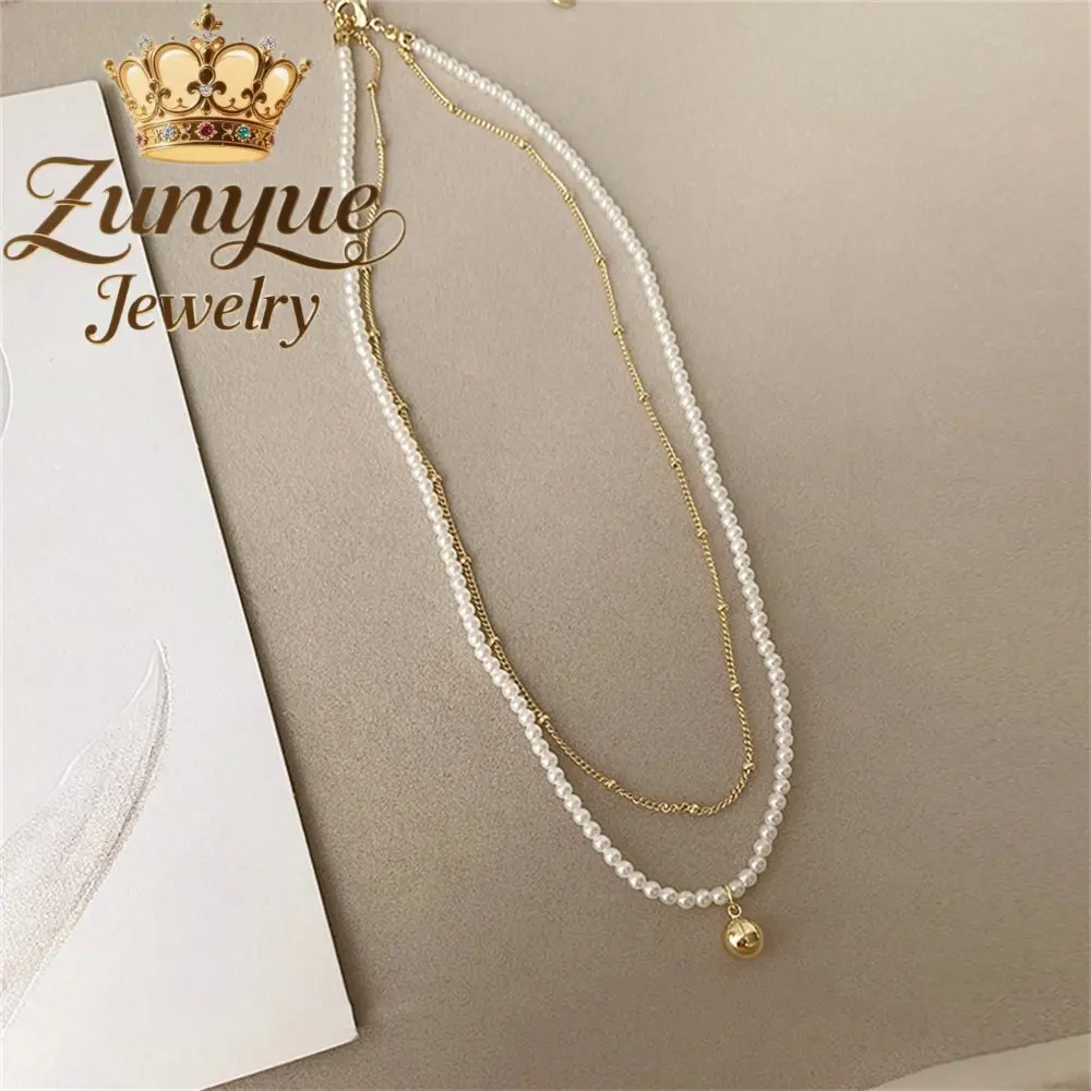 

Складное жемчужное ожерелье Senior Sense, цепочка на ключицу, легкое роскошное ожерелье из бисера в ассортименте, модные ювелирные изделия, элегантные подвески