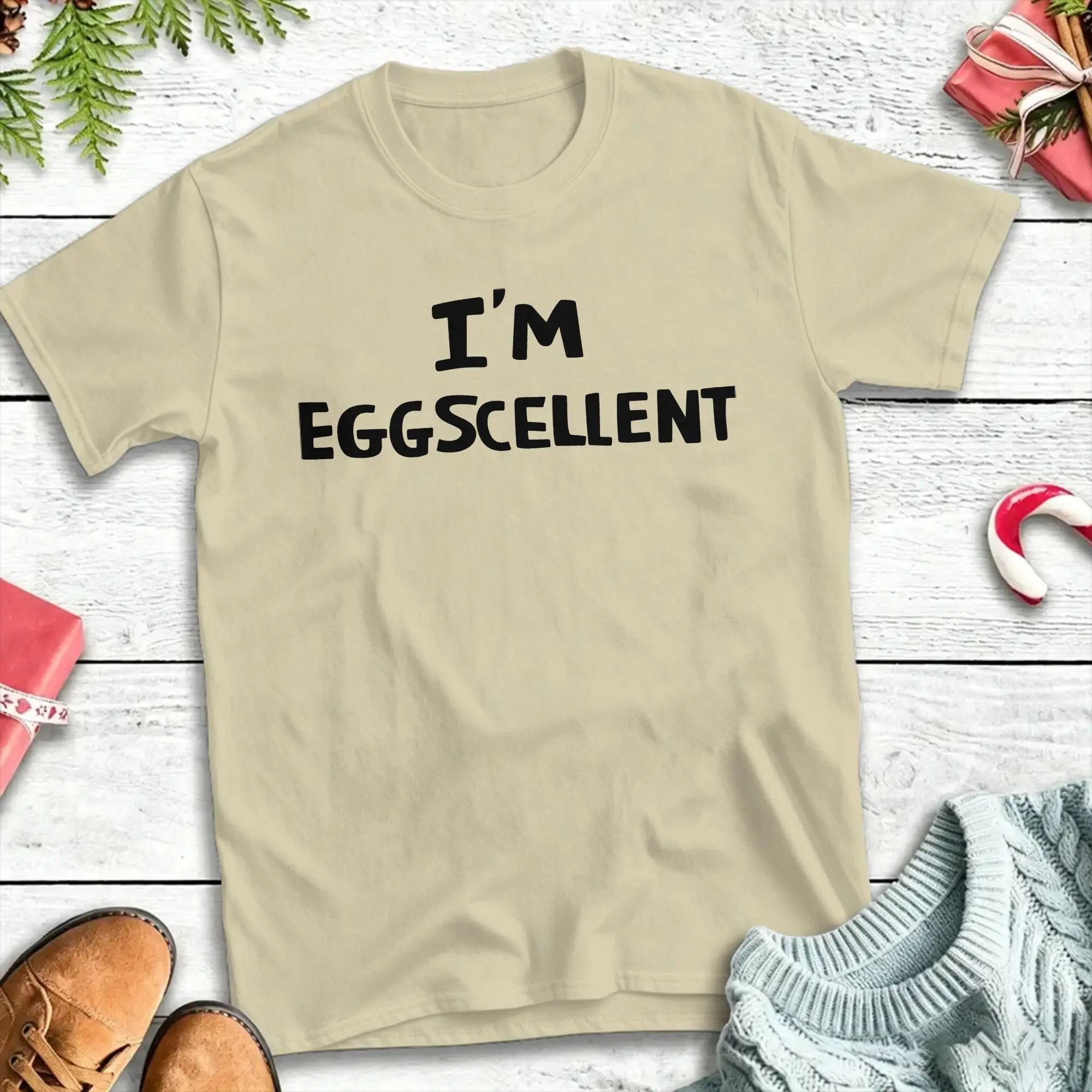 IM EXCELLENT T Shirt Beach  Y2K Fun T-Shirts Pure Cotton Leisure Tshirt For Men Print Tops