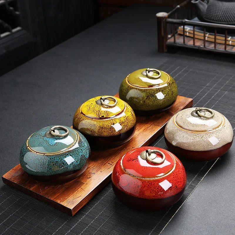 

Ceramic Tea Jar Ceramic Tea Jars Awakening Tea Caddies Mini Flower Teaware Jar Moisture Resistant Storage Container Candy Tank