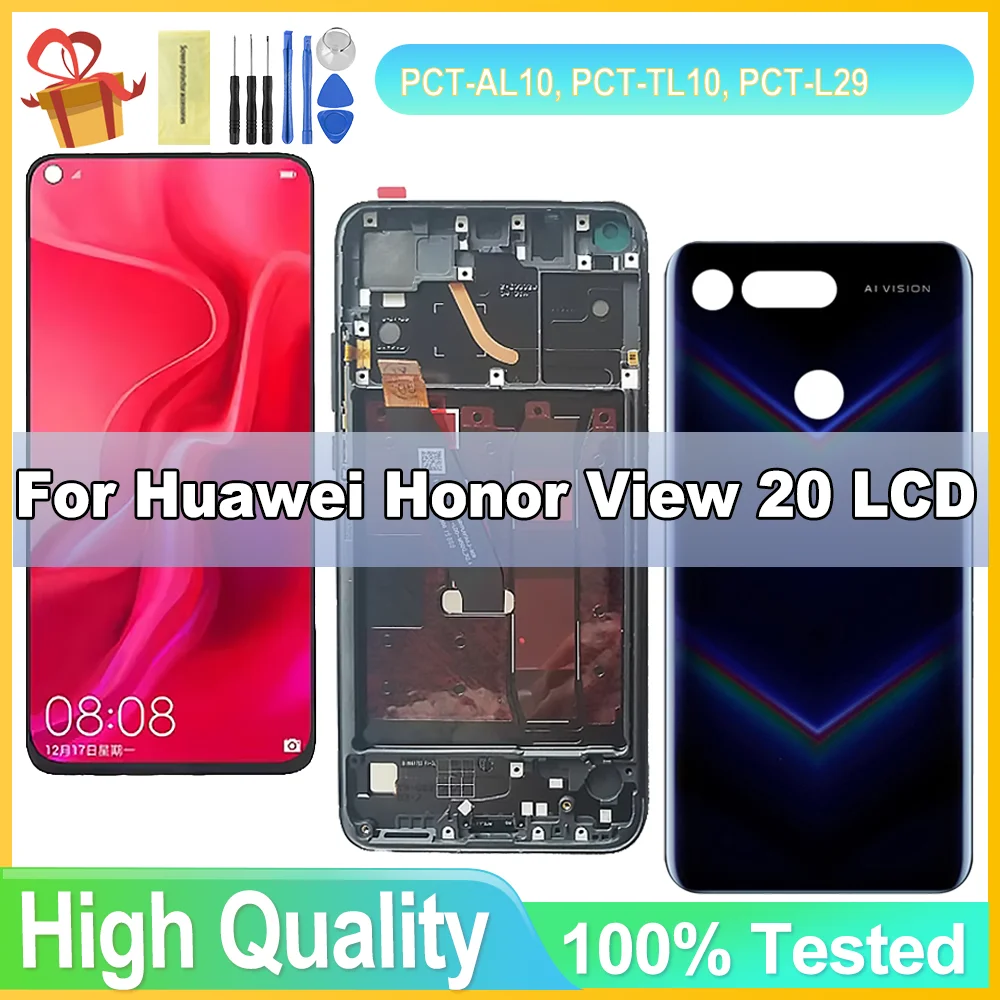 

6.4" For Huawei Honor View 20 LCD Display Touch Screen For Honor View20 V20 Display PCT-AL10 PCT-TL10 PCT-L29 Display Replace