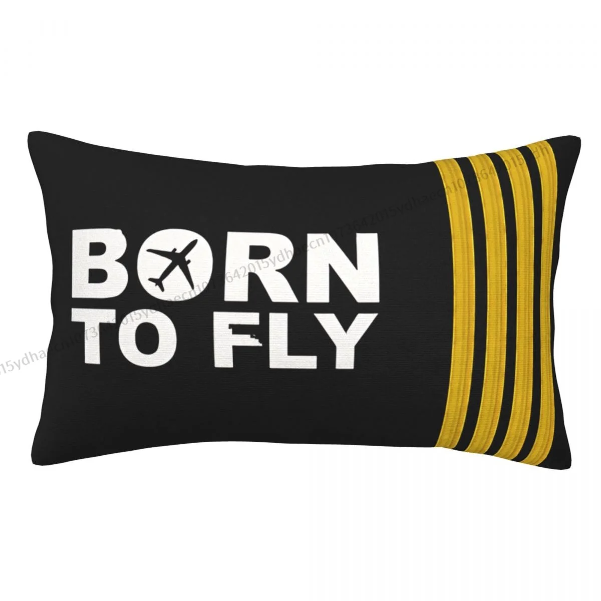 Born To Fly Captain Stripes Pillow Case Airplane Airport Sign Cushion Covers Home Sofa Chair Decorative Backpack Covers