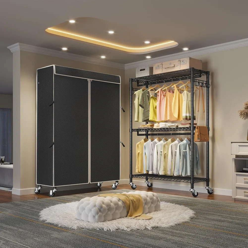 رف الملابس المتداول VIPEK R2C Plus عالي التحمل مع غطاء لتخزين الملابس المحمولة #2