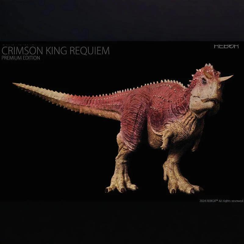 Rebor Jurassic Dinosaur Carnotaurus Crimson King Requiem Premium Fine Painted Model Collectible Decorative Display Gift