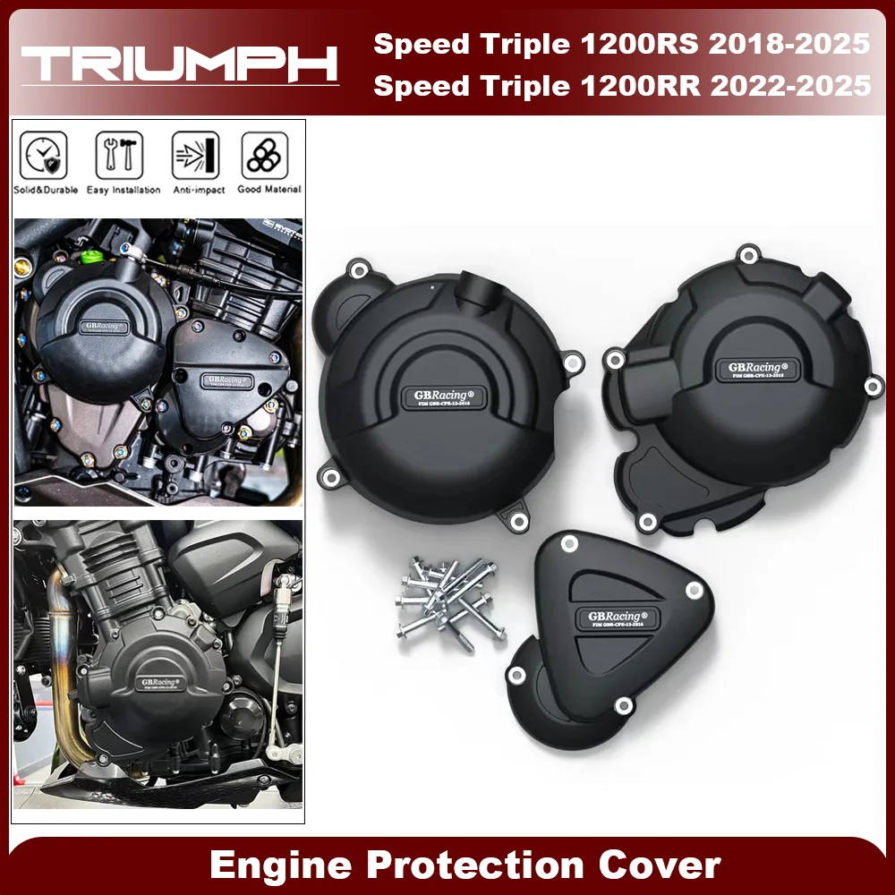 For Triumph Speed Triple 1200RS / 1200RR 2021-2025 GB Racing Engine Cover Motorcycle Alternator Clutch Protection Cover Parts