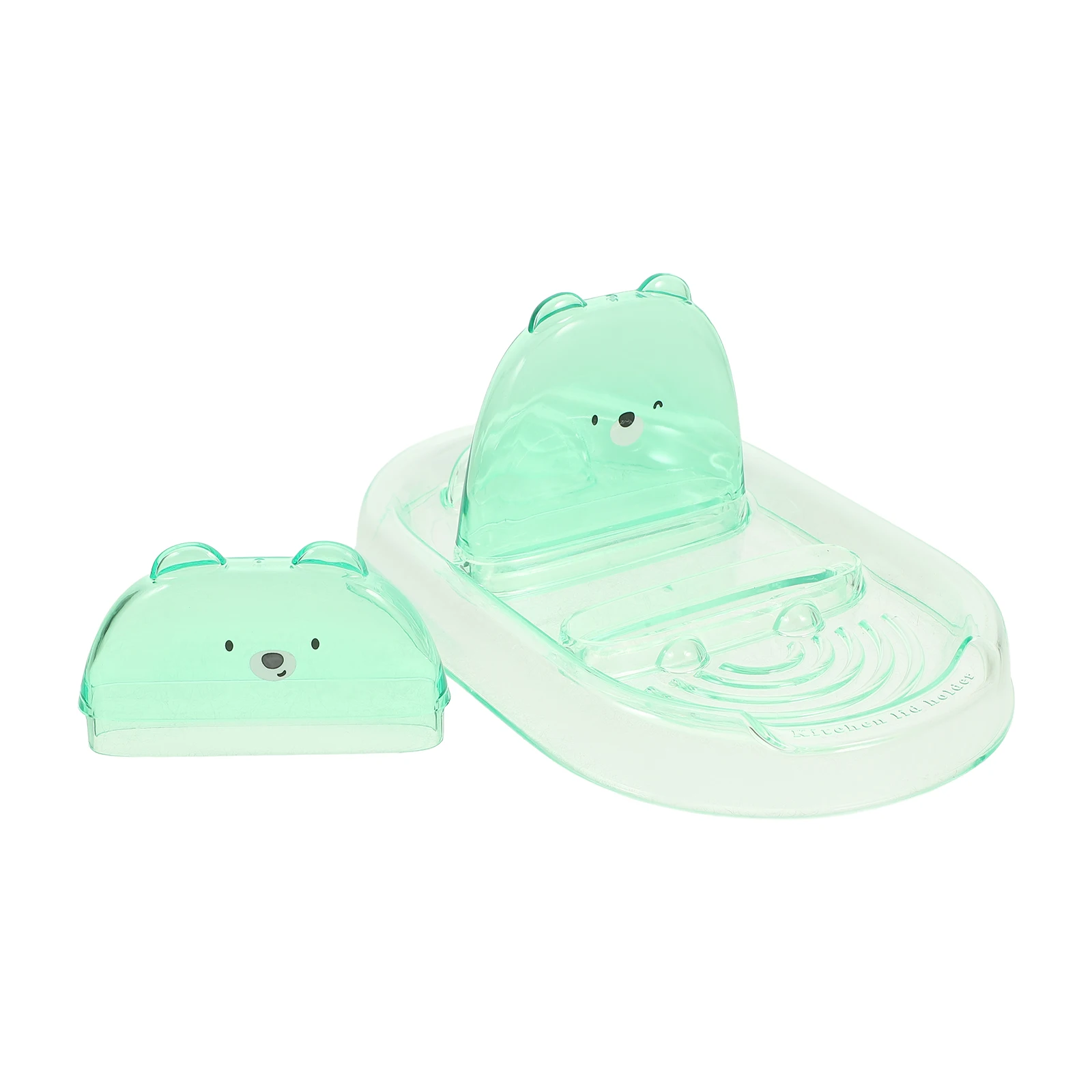 

Pot Lid Rack Kitchen Spoon Rest Countertop Holder Plastic Pan Lid Multi Function Wear Resistant Storage Organizer