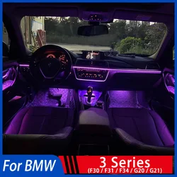 BMW F30/F35/F34/F32/F31/G20 3 시리즈 2/9 색 Led 조명 Led 스트립 자동 주변 조명 Led 바 튜닝 자동차 액세서리