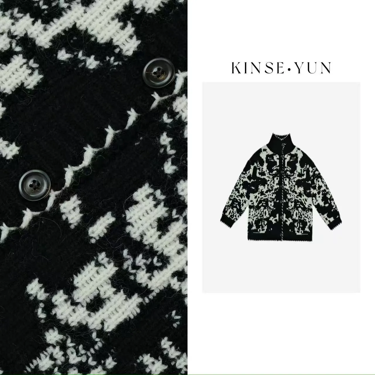 

KINSEYUN Pure Wool Loose Fit Thiened Women's Sweater Cardigan Lazy Sle Korean Faion Winter Outerwear QD56