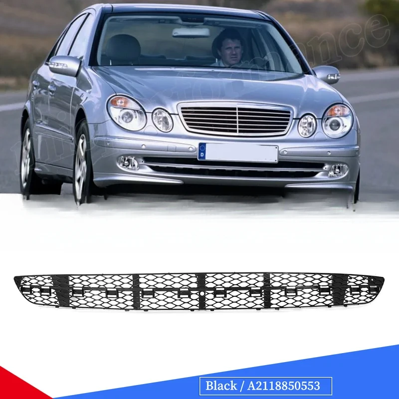 

For W211 E320 E350 E500 2003-2006 Black Front Center Bumper Grille