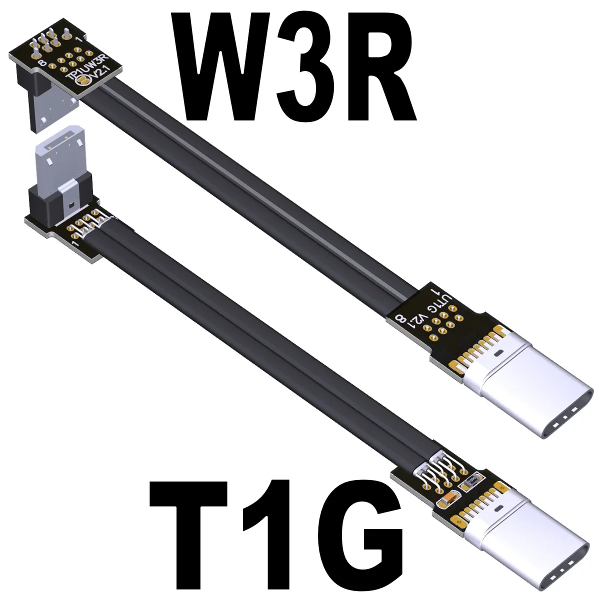 8P FFC Type-C USB 2.0 Micro B Extension Ribbon Cable Fold 90 FPV Ultra-Slim Flat Soft Flexible FPC Charging Data Shielding Cable