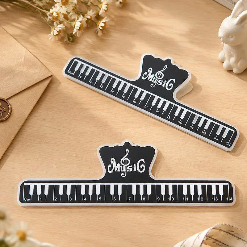 1-2PCS/Pack Piano Music Sheet Clips Creative Keyboard Pattern Music Score Book Clamps Practical Stationery for Music Learner ZYF