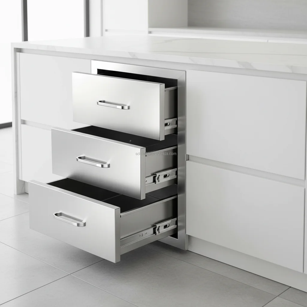 Outdoor Kitchen Furniture, Hotels and Shops, 201 Stainless Steel Barbecue Island, Built-in Cabinets