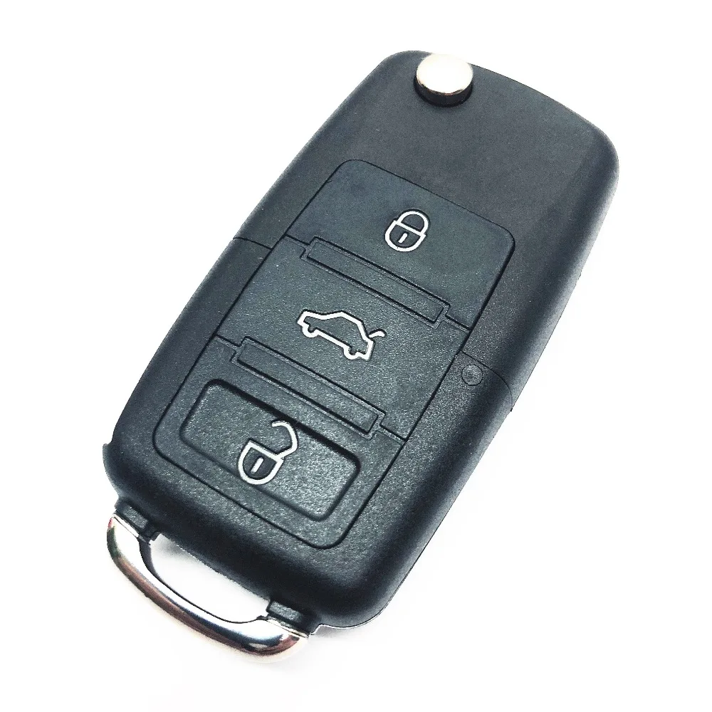 2 3 pulsante di Ricambio Remote Caso Fob per VW Passat Polo Golf Touran Bora Ibiza Leon Octavia Fabia Filp Pieghevole auto Chiave Borsette