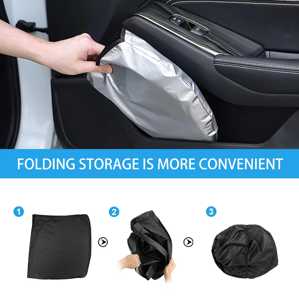Windshield Sunshade For Mercedes-Benz A-Class W169 W168 W176 Foldable Space-Saver Sun Shade Lightproof Anti-UV Car Accessories view 6
