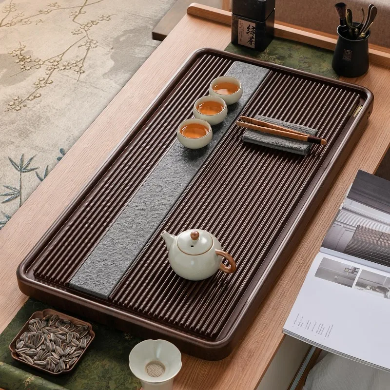 

Drainage Rectangle Tea Tray Vintage Accessories Wooden Serving Decorative Desk Tea Tray Drip Valet Bandejas Home Decorationgs