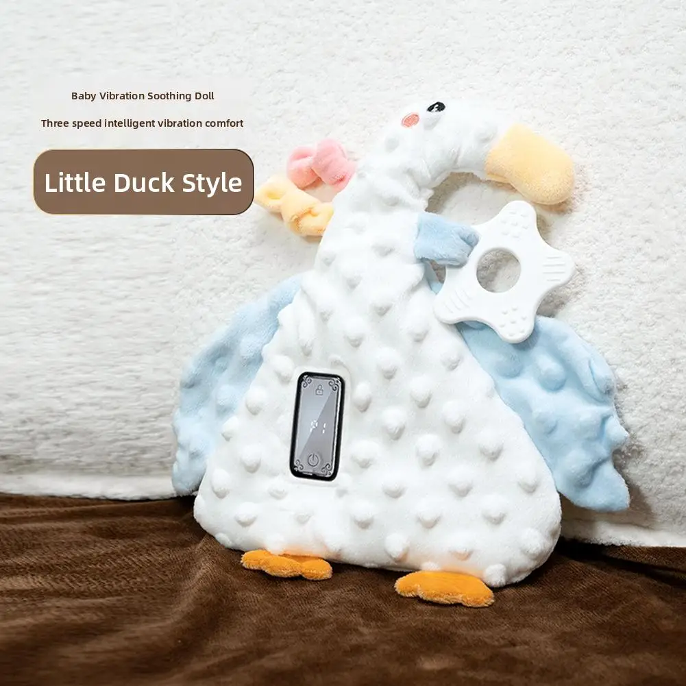 Elektrisch knuffel Ademend babyhoofdsteunkussen Anti-koliekontwerp Veilige stof Vibrerende stemmingsfopspeen voor babyslaapspeelgoed