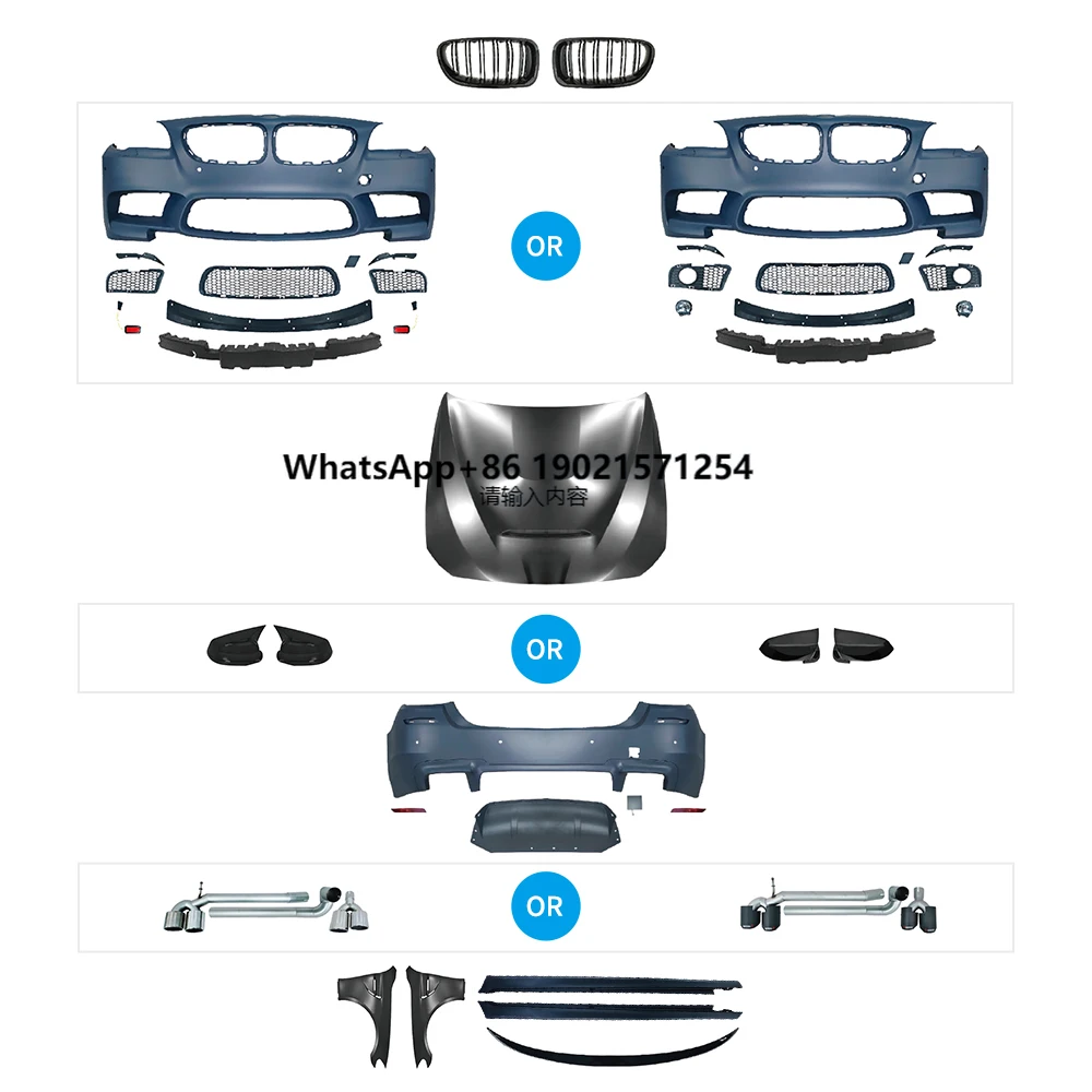 

Car Bumper for 5 Series F10 Upgrade Body Kits M5 to 2019-2022 New Style Car Parts