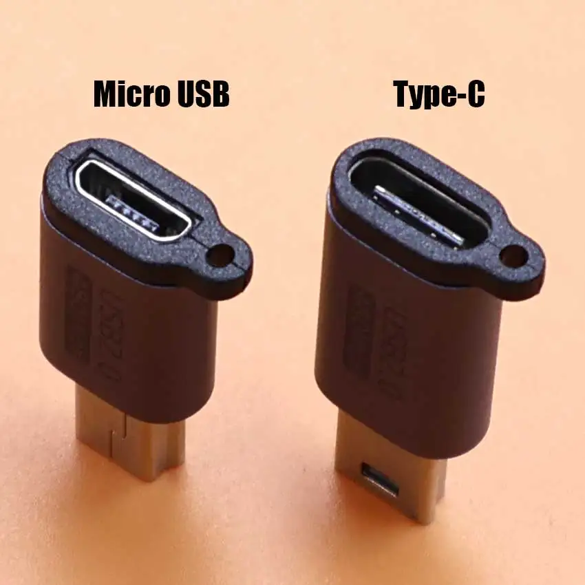 Mini USB Type-C Micro USB Female To Micro USB Type C Male Charging Adapter Plug For Phone Tablet Camera 480Mbps Data Transfer