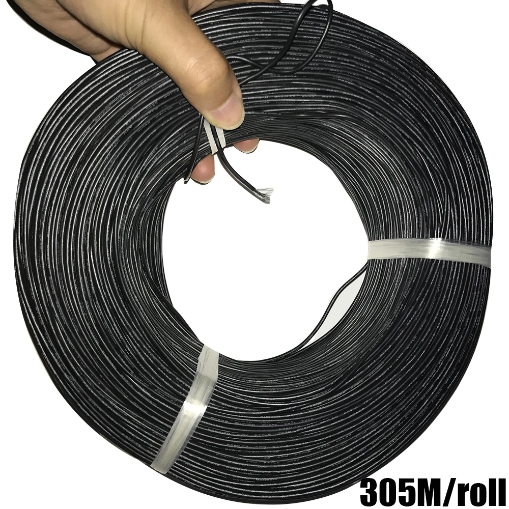 Imagem -05 - Fio Entrançado 20 Awg 22awg Ul3239 Fio de Silicone Flexível Isolamento de Borracha Cobre Tingido 3000v Preto Branco Vermelho Cobre Tingido