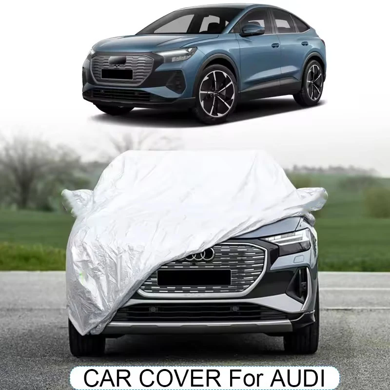 Car Cover For AUDI Q5 Q4 Q7 Q8 E tron Rain proof, dust-proof car protective cover,Auto Dustproof Anti-Rain Snow Waterproof