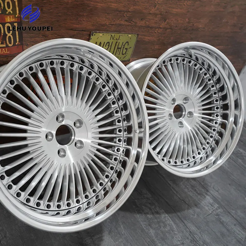 17-24 Inch 3PCS Chrome Custom Forged Alloy Luxury Modified Car Wheel Rims