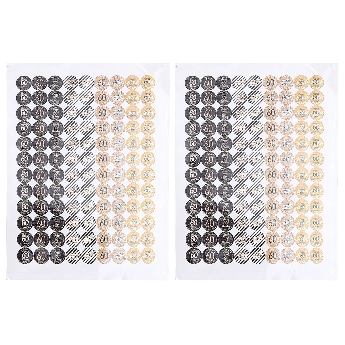 

2 Sheets Number Stickers Birthday Decor Party Decorations Digital Labels for Anniversary Celebrations Folder Tags