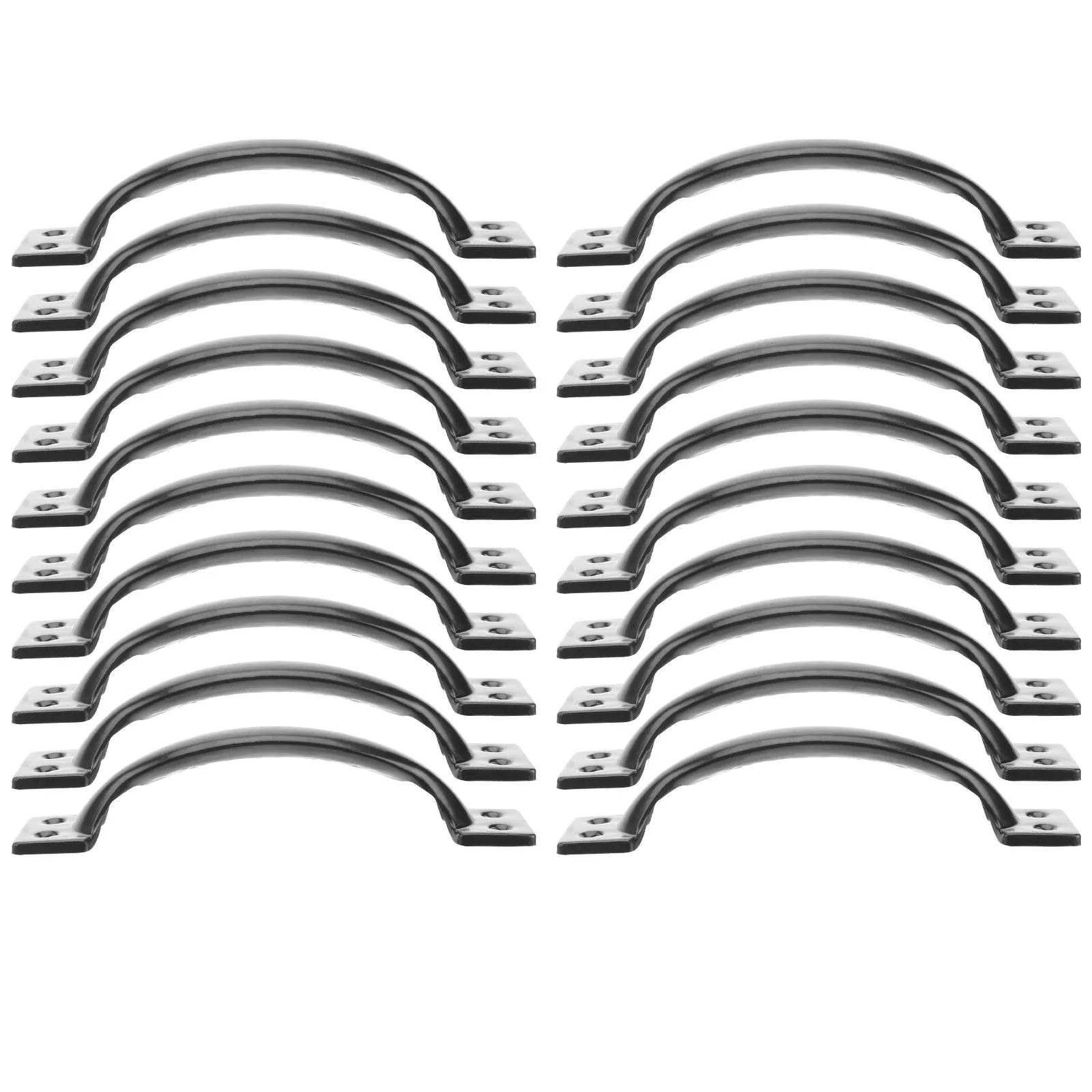 10Pcs Black Door Handle Iron Arch Design Smooth Simple Furniture Pull for Cabinet Wardrobe Drawer Modern Home Decor