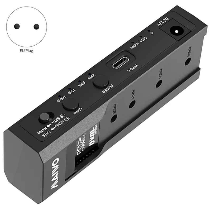 Practical-MAIWO Dual Bay M.2 Nvme Case and SATA HDD Docking Station Type C Docking Station 3.5Quot, Clone Duplicator EU Plug