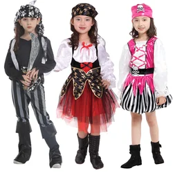 Girls Pirate Costumes Festival Performance Costumes Birthday Party Pirate Character Dress (Not Include Weapon)