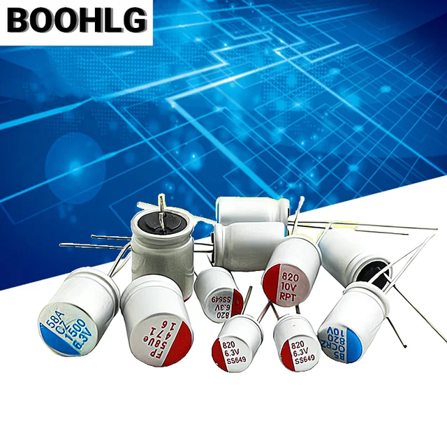 10PCS 100UF 270UF 330UF 470UF 560UF 680UF 820UF 1000UF 1200UF 2.5V 4V 6.3V 10V 16V Nowy kondensator stały karty graficznej płyty głównej