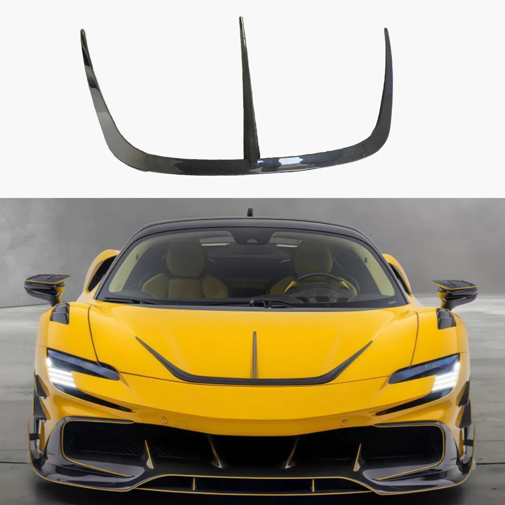 KQX Upgrade M-style Dry Carbon Fiber Body Kit SF90 Engine Hood Vent for SF90